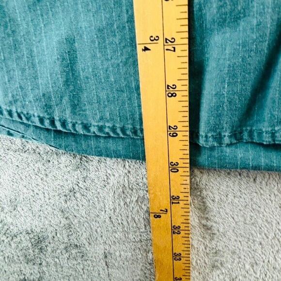 Natural Issue Rugged Wear Button Shirt Mens M Green Pinstripe Long Sleeve - Picture 5 of 5